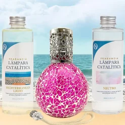 Pack économique Mosaïque Fuchsia + Parfum Mediterranean Light (500 ml) + Nettoyant neutre (200 ml) + Mèche de rechange