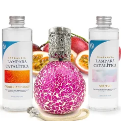 Pack économique Mosaïque Fuchsia + Parfum Caribbean Passion (500 ml) + Nettoyant neutre (200 ml) + Mèche de rechange
