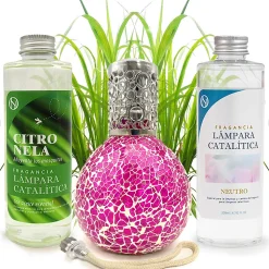 Pack économique Mosaïque Fuchsia + Parfum Citronnelle (500 ml) + Nettoyant Neutre (200 ml) + Mèche de Rechange