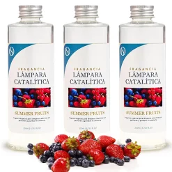 Pack économique 3x Parfum pour lampe catalytique 500 ml : Arôme Summer Fruits - Profitez plus longtemps de votre parfum préféré