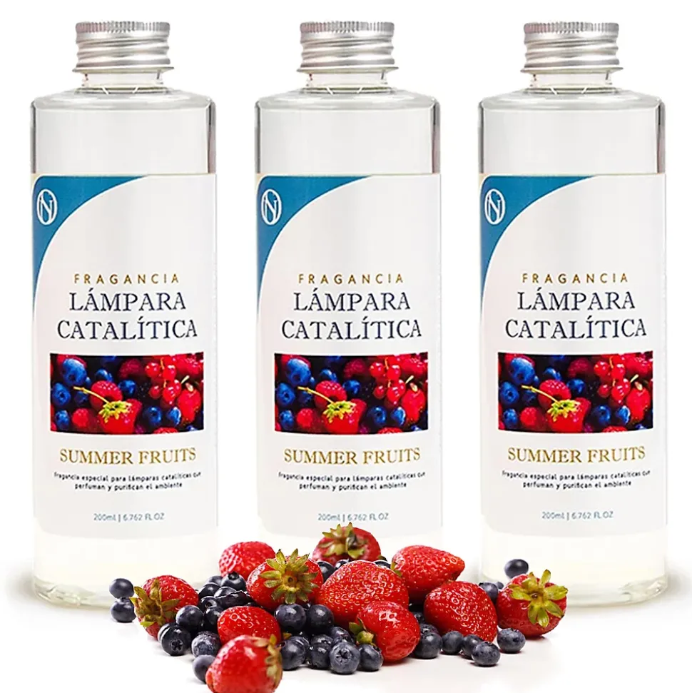 Pack économique 3x Parfum pour lampe catalytique 500 ml : Arôme Summer Fruits - Profitez plus longtemps de votre parfum préféré