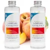 Pack économique 2x Parfum pour lampe catalytique 200 ml : Arôme Peach Velvet - Profitez plus longtemps de votre parfum préféré