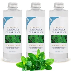 Pack économique 3x Parfum pour lampe catalytique 500 ml : Arôme Mountain Mint - Profitez plus longtemps de votre parfum préféré