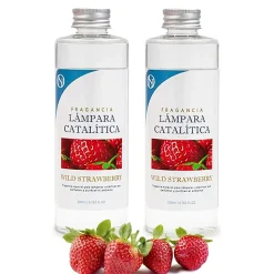 Pack économique 2x Parfums pour Lampe Catalytique 200 ml : Arôme Wild Strawberry - Profitez plus longtemps de votre parfum préféré