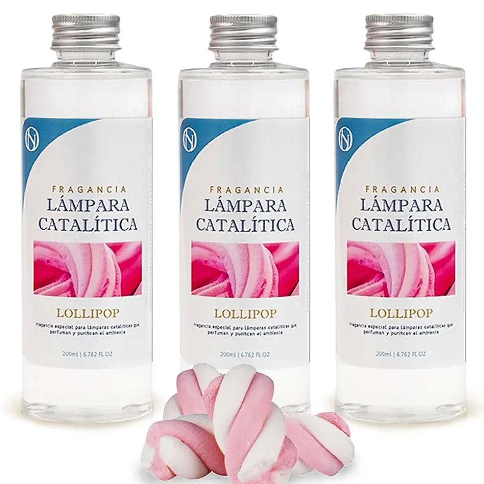Pack économique 3x Parfums pour lampe catalytique 200 ml : Arôme Lollipop - Profitez plus longtemps de votre parfum préféré
