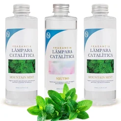 Pack économique 3x Parfums pour Lampe Catalytique : 2 Arômes Mountain Mint 500 ml + Nettoyant Neutre 200 ml