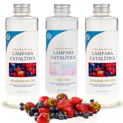 Pack économique 3x Parfums pour lampe catalytique 200 ml : 2 arômes de Sumer Fruits + nettoyant neutre