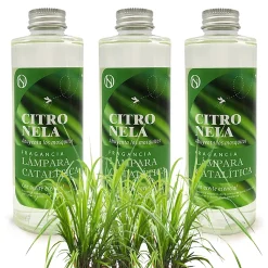 Pack économique 3x Parfums pour lampe catalytique 200 ml : Arôme Citronnelle - Profitez plus longtemps de votre parfum préféré