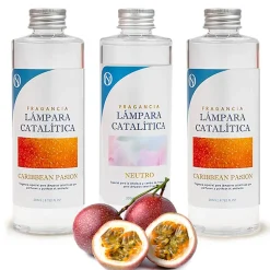 Pack économique 3x Parfums pour lampe catalytique : Arôme Caribbean Passion 500 ml + Nettoyant neutre 200 ml