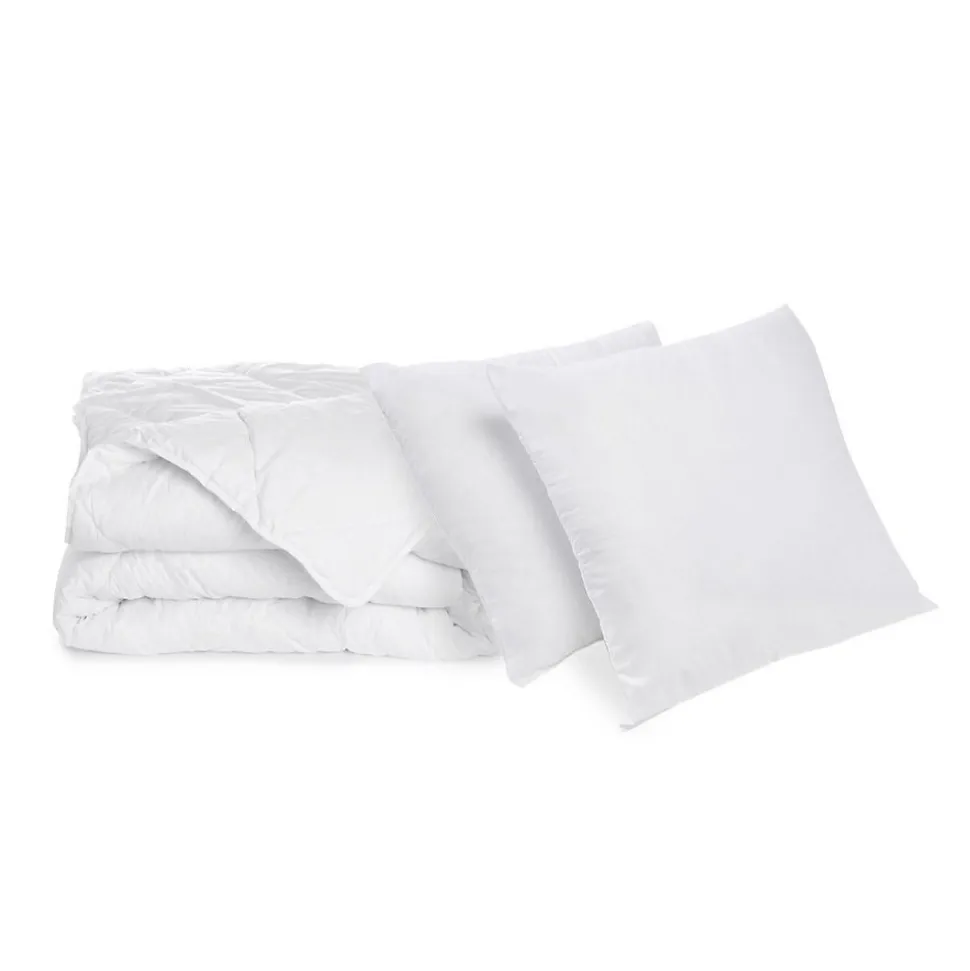Pack Couette chaude 220x240cm + 2 Oreillers moelleux 60x60cm LAVABLE A 95 C