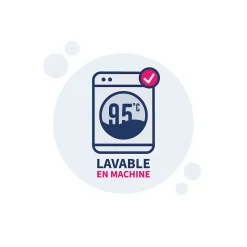 Pack Couette chaude 220x240cm + 2 Oreillers moelleux 60x60cm LAVABLE A 95 C