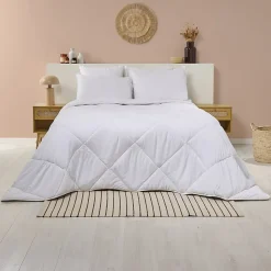 Pack Couette chaude 240x260cm + 2 Oreillers moelleux 60x60cm LAVABLE A 95 C