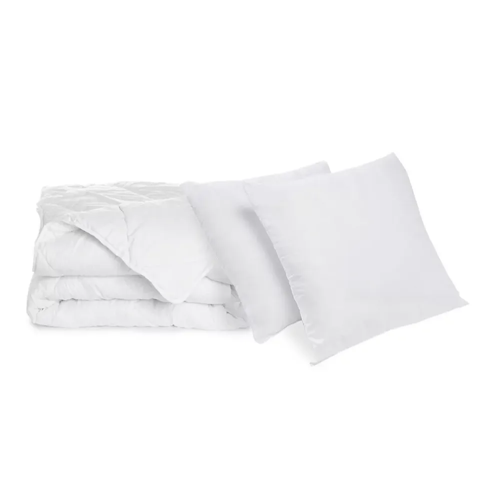 Pack Couette chaude 240x260cm + 2 Oreillers moelleux 60x60cm LAVABLE A 95 C