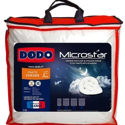 Pack Couette Dodo Microstar 140 x 200 cm pour lit 1 place + 1 Oreiller Microstar 60 x 60 cm + 1 Oreiller Microstar 50 x 70 cm