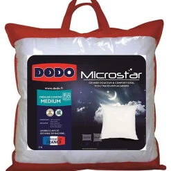 Pack Couette Dodo Microstar 140 x 200 cm pour lit 1 place + 1 Oreiller Microstar 60 x 60 cm + 1 Oreiller Microstar 50 x 70 cm