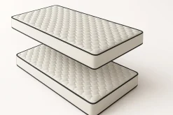 Pack de 2 Matelas Mousse 90x200 New York, Ferme, Réversible, Côté Été/hiver, H15 Cm