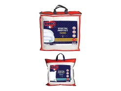 Pack DODO Couette 140 x 200 cm + 1 oreiller 60 x 60 cm - Protection anti acariens naturel -VEGETAL PROTECT