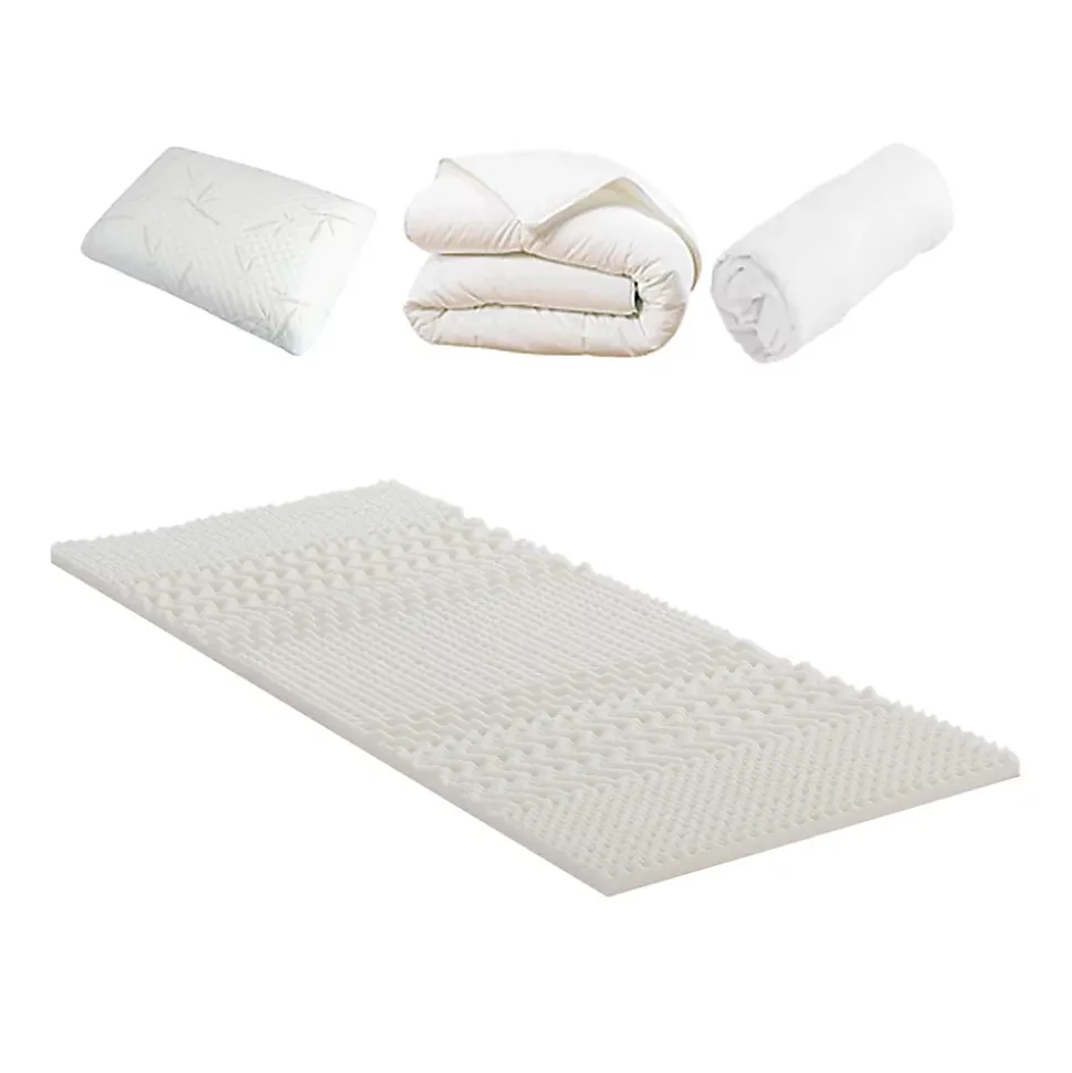 Pack Douce Nuit Surmatelas + Protège matelas + Couette + Oreiller 90x190/200 cm