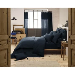 Pack housse de couette "Gaïa" toutes dimensions "Gaze de Coton" - Gaïa Minuit - Pack 4 Pièces pour lit 160 x 200 cm (1 Housse de c