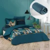 Pack housse de couette 220x240 cm Alianor + drap housse 140x190 Bleu