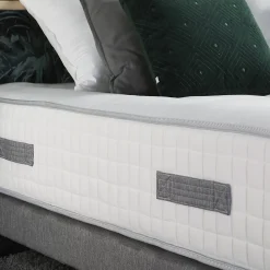 Pack matelas ressort et visco et 2 sommiers couette oreiller 180x200