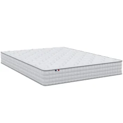 Pack matelas ressorts ASTRE + sommier kit gris + couette et oreillers 140x200