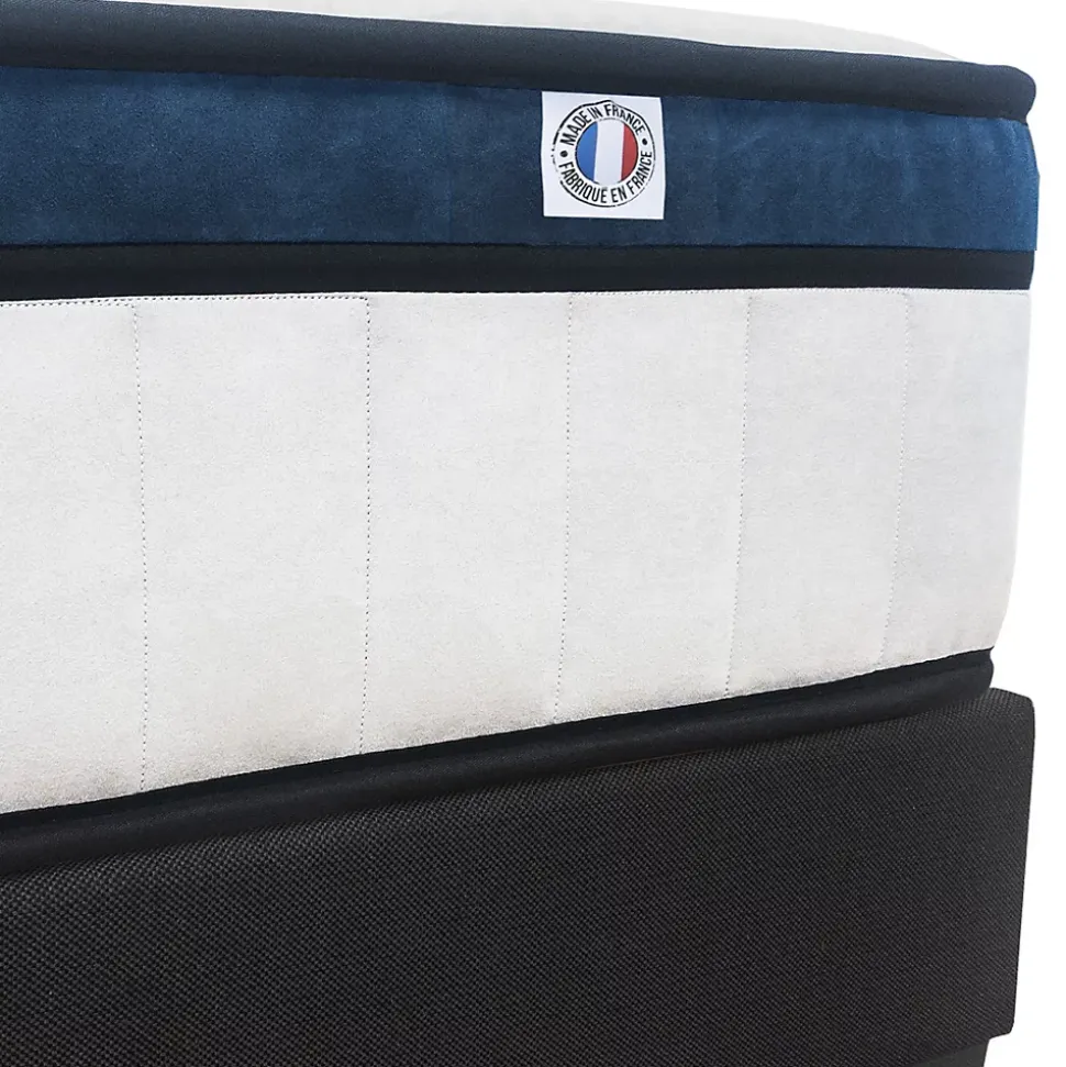 Pack Montesquieu 180x200 cm Matelas Ressorts + Sommier Bois + Accessoires