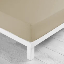 Pack parure de couette 260x240 cm So natural + drap housse 160x200x30 Beige