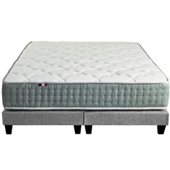 Pack ressort 7 zones sommier couette oreiller 2x80x200