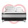 Pack sommier kit matelas Mousse polyuréthane à mémoire de forme avec couette et oreillers