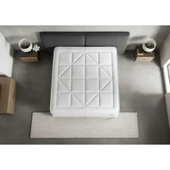 Pack sommier kit matelas Ressorts ensachés et mémoire de forme avec couette et oreillers