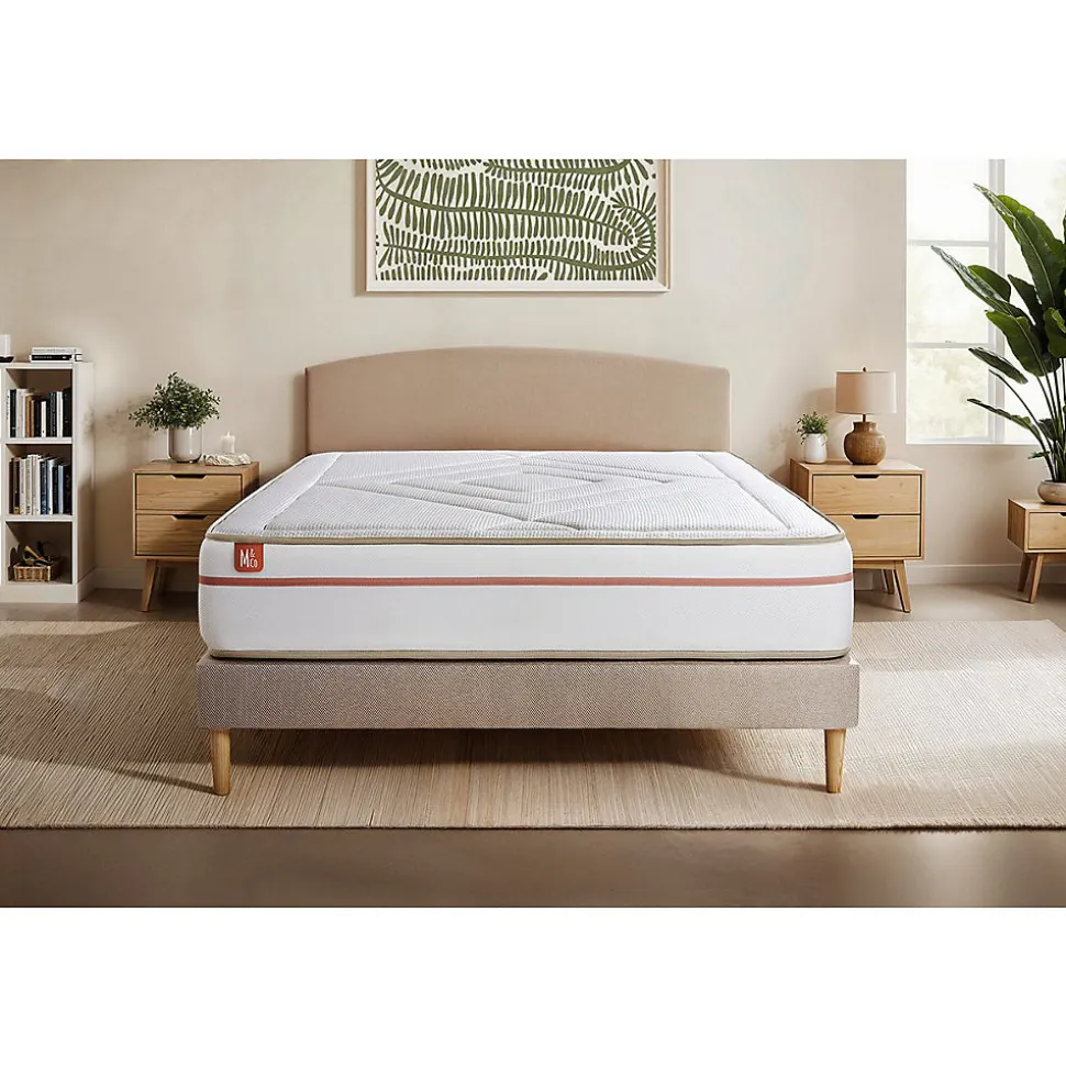 Pack sommier kit matelas Mémoire de forme avec couette et oreillers