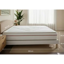 Pack sommier kit matelas Mémoire de forme avec couette et oreillers