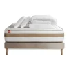 Pack sommier kit matelas Ressorts ensachés et mémoire de forme avec couette et oreillers