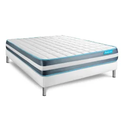 Pack sommier kit matelas Mémoire de forme avec couette et oreillers