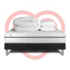 Pack sommier kit matelas Mousse polyuréthane à mémoire de forme avec couette et oreillers