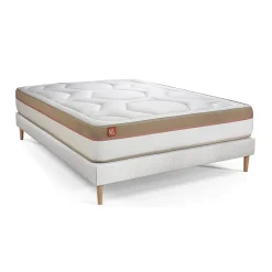 Pack sommier kit matelas Mémoire de forme avec couette et oreillers