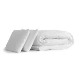 Pack sommier tapissier matelas Mousse avec couette et oreillers
