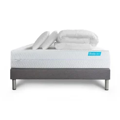 Pack sommier tapissier matelas Mémoire de forme avec couette et oreillers