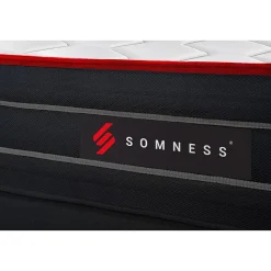 Pack sommier tapissier matelas Ressorts ensachés et mémoire de forme avec couette et oreillers