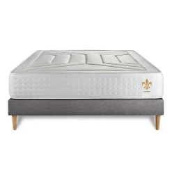 Pack sommier tapissier matelas Ressorts ensachés et mémoire de forme avec couette et oreillers