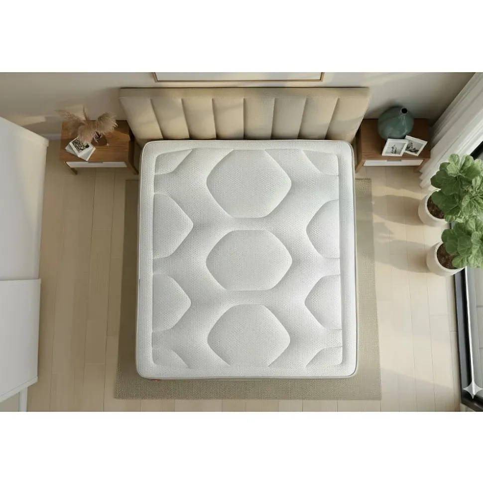 Pack sommier tapissier matelas Mémoire de forme avec couette et oreillers