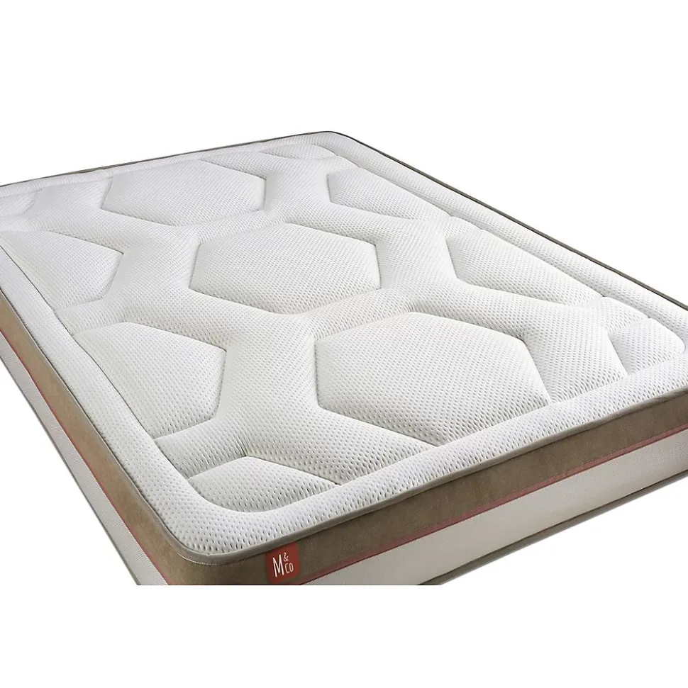 Pack sommier tapissier matelas Mémoire de forme avec couette et oreillers