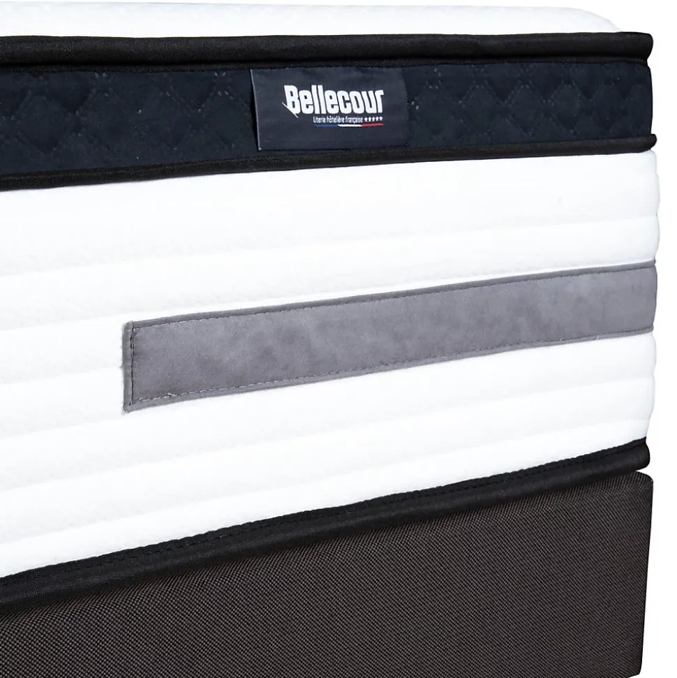 Pack Versailles 160x200 cm Matelas Ressorts ensachés + Sommier Bois + Accessoires