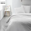 Parrure de lit TODAY Prestige - 240 x 260 cm - 2 personnes - 100% Percale finition macramé - Craie