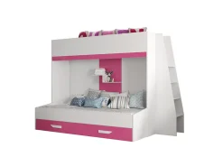 PARTY 17 Lit superposé 247/165/135 (blanc/rose)