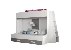 PARTY 17 Lit superposé 247/165/135 (blanc/gris)