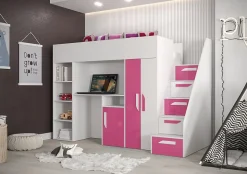 PARTY 14 Lit superposé 247/165/120 (blanc/rose)