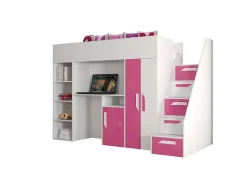 PARTY 14 Lit superposé 247/165/120 (blanc/rose)