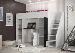 PARTY 14 Lit superposé 247/165/120 (blanc/rose)